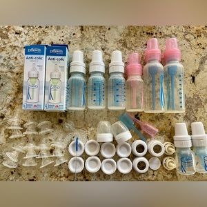 Dr Brown Bottle Lot Premie & 4 oz Nipples Parts